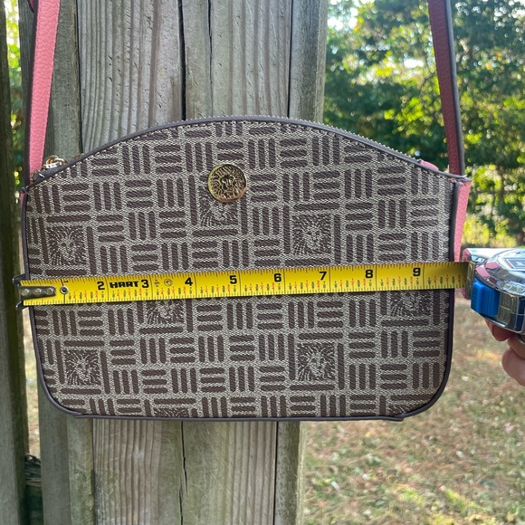 Patterned Crossbody Bag with Pink Strap - Picture 8 of 9